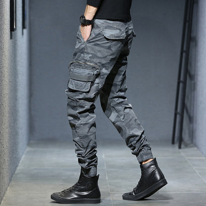 Men's Slim Fit Camouflage Cargo Pants - Military Style