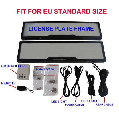 Supply license plate frame, European standard fog plate license plate frame modification, electric control license plate frame