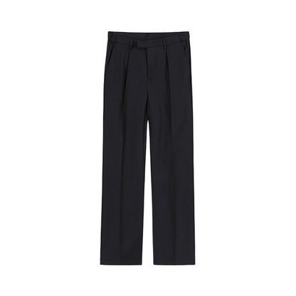 MYQ Men's Casual Loose Drape Straight Leg Wide Leg Trousers