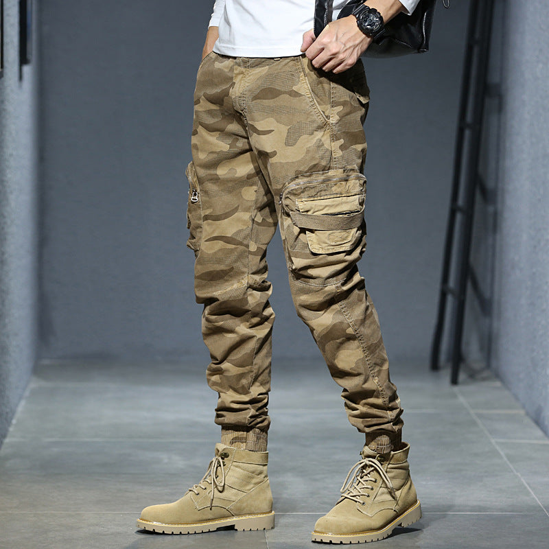 Men's Slim Fit Camouflage Cargo Pants - Military Style