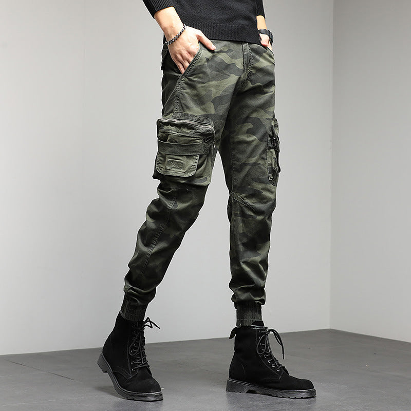 Men's Slim Fit Camouflage Cargo Pants - Military Style