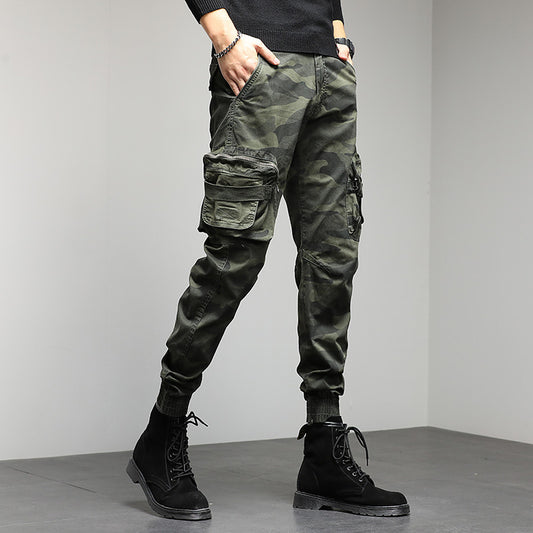 Men's Slim Fit Camouflage Cargo Pants - Military Style