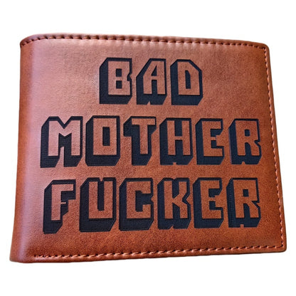VP engraved wallet shopifyPU leather men's wallet horizontal