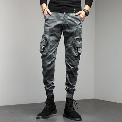 Men's Slim Fit Camouflage Cargo Pants - Military Style