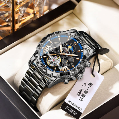 Swiss men's watch, high-end anti-luminous automatic mechanical watch tourbillon, business student