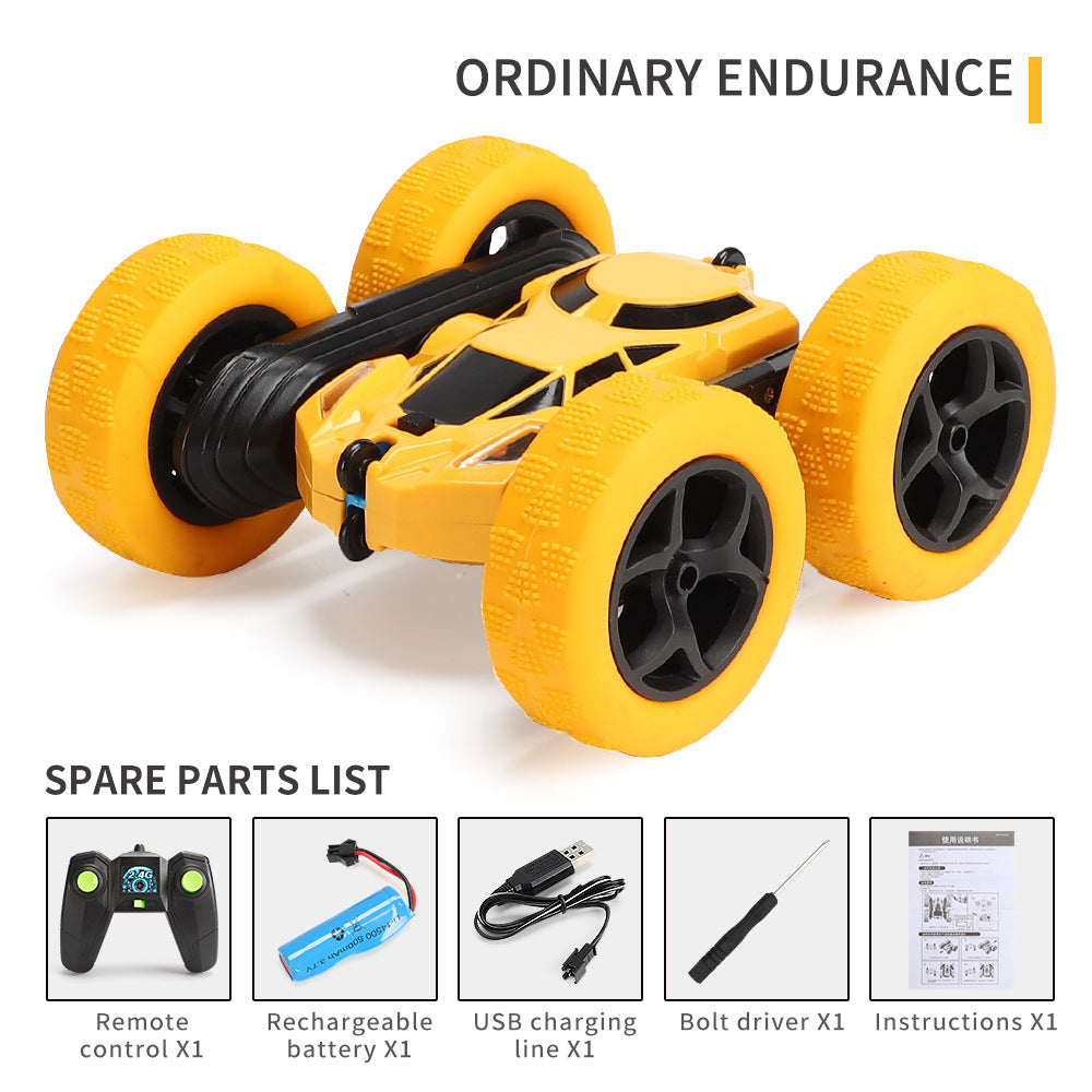 ActionRacer - Dobbeltsidet stunt-RC racerbil med fjernbetjening