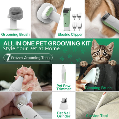 Pet hair styling device, hair suction and pulling all-in-one machine, dog and cat all-in-one vacuum cleaner, cat and dog electric c, hair shaving