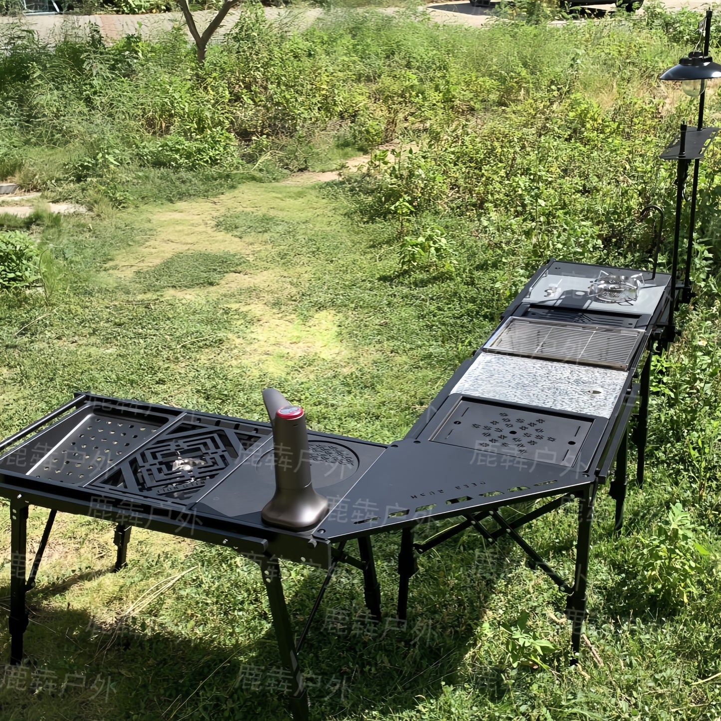 Luben Outdoor Equipment Camping multi-functional table, adjustable folding table, picnic bubble two-unit combination