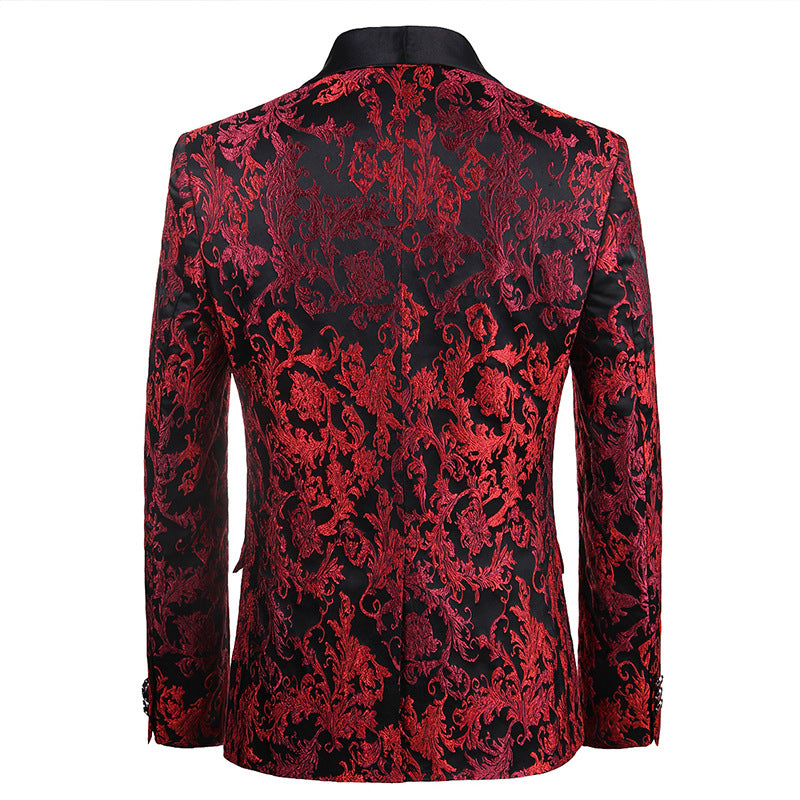 British Court Style Jacquard Suit - Large Size