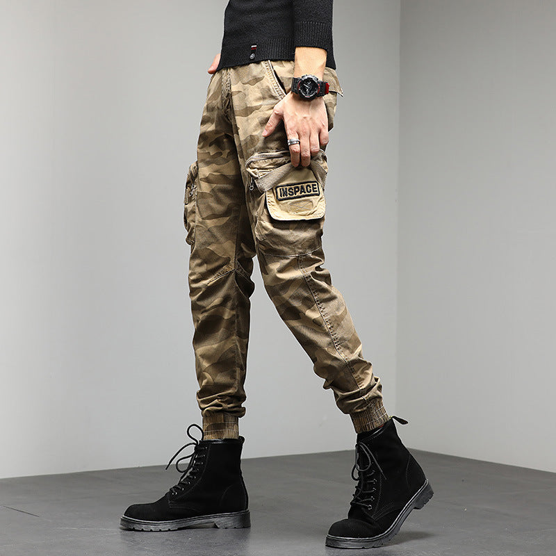 Men's Slim Fit Camouflage Cargo Pants - Military Style