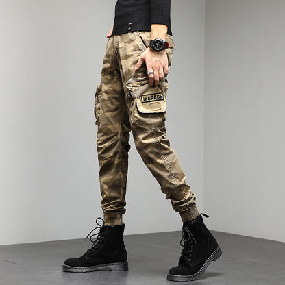 Men's Slim Fit Camouflage Cargo Pants - Military Style