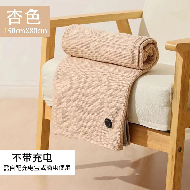Electrically heated outdoor shawl usb charging cover blanket for warmth and body heating