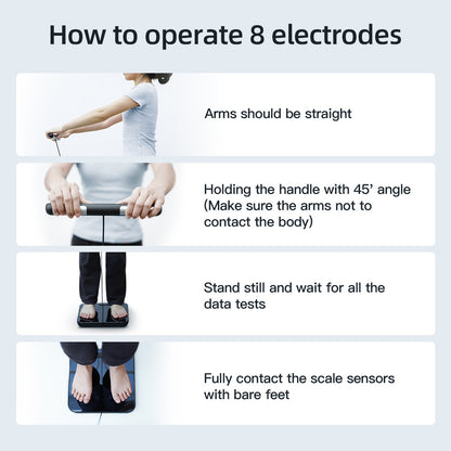Professional eight-electrode body fat scale, intelligent APP weight scale, dual-frequency precise electronic scale
