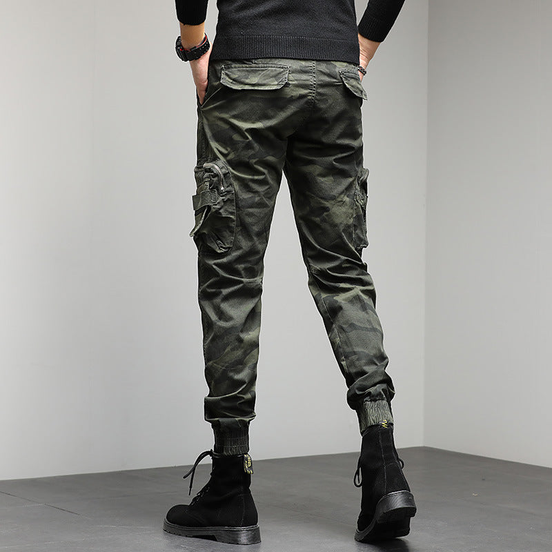 Men's Slim Fit Camouflage Cargo Pants - Military Style