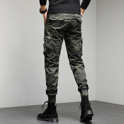 Men's Slim Fit Camouflage Cargo Pants - Military Style