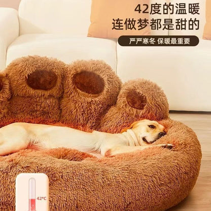 Bear Paw dog bed, pet thickened and warm dog bed, pet bed, pet bed