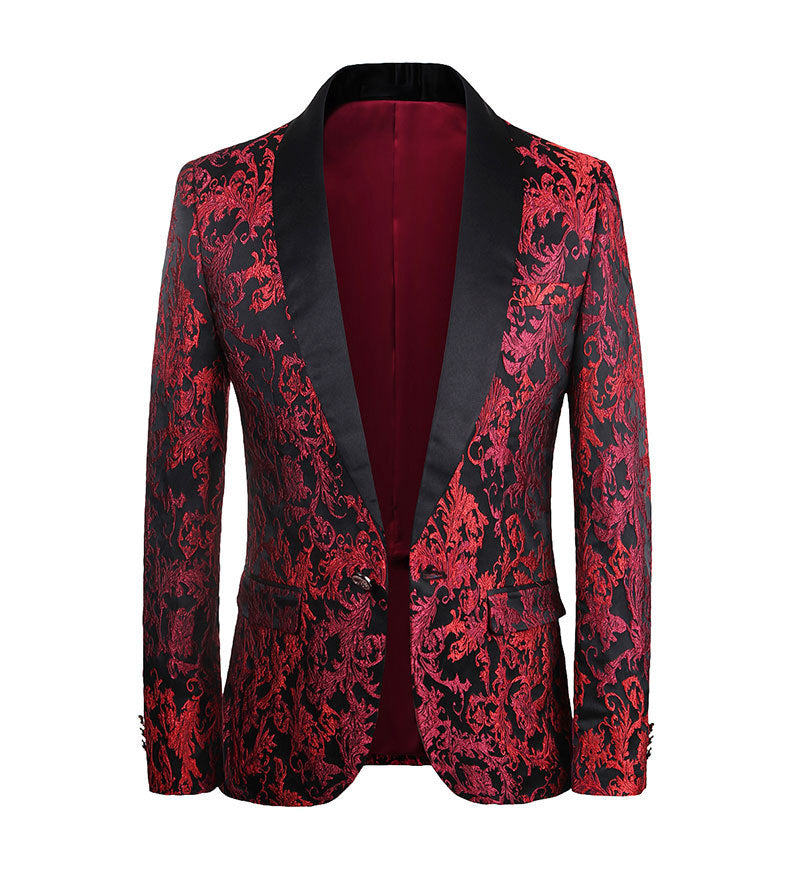 British Court Style Jacquard Suit - Large Size
