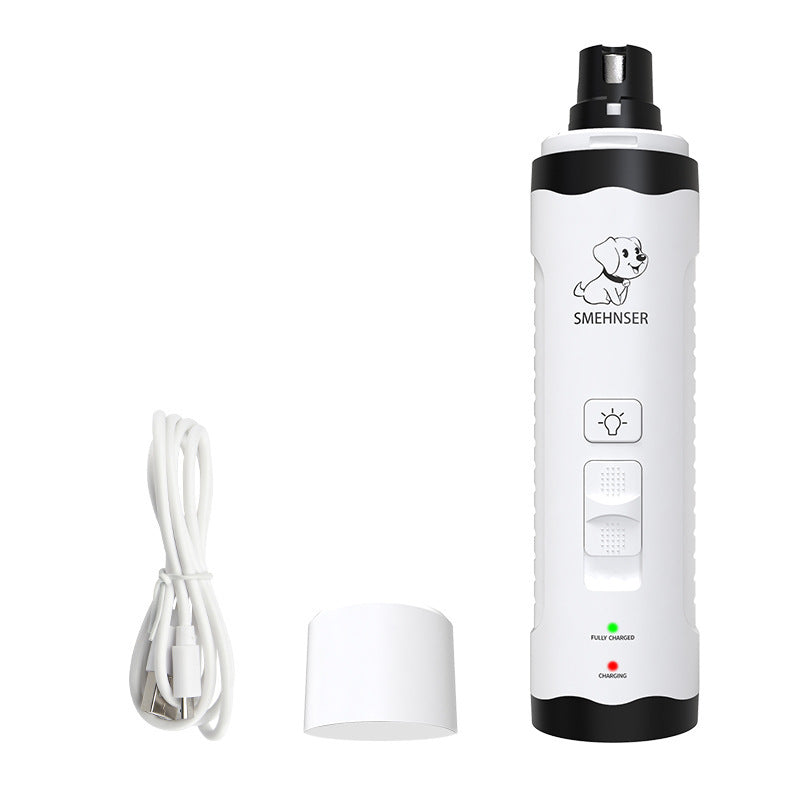 Pet nail sharpener, cat and dog nail c, USB charging, fully automatic nail sharpener, LED light, electric nail trimming