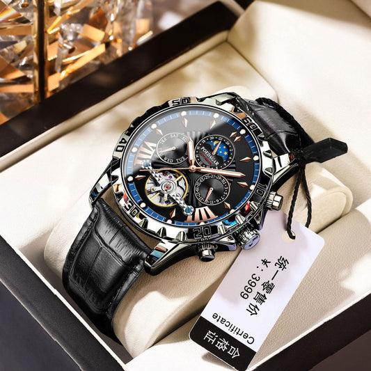 Swiss men's watch, high-end anti-luminous automatic mechanical watch tourbillon, business student