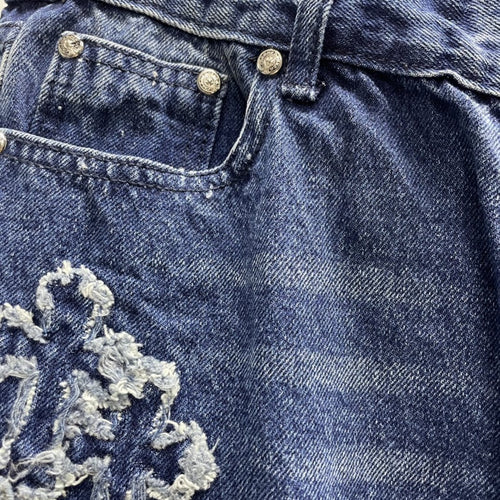 Blue Jeans with Distressed Detailing