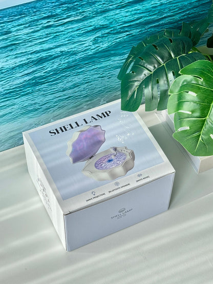 Shell lamp, corrugated Northern light projection lamp, bedroom starry sky projection atmosphere lamp, multi-functional shell lamp