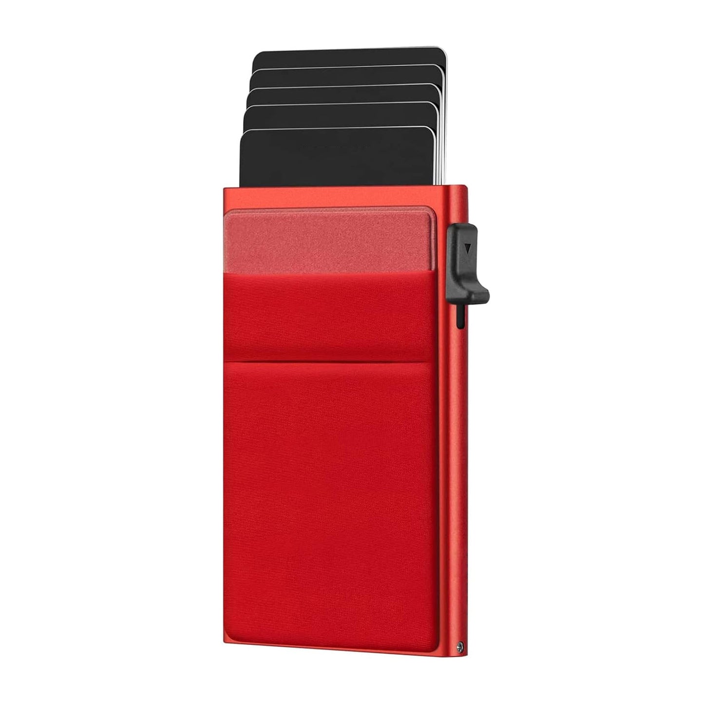 Men's ultra-thin RFID protective wallet card holder aluminum side-pushing card box