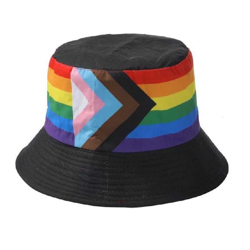 Pride Rainbow Flag Fisherman Hat - LGBT Sunshade Bucket Hat