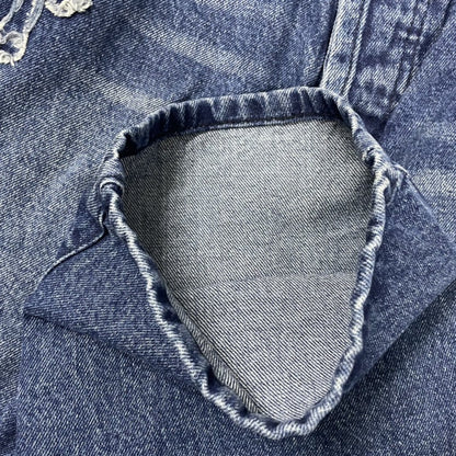 Blue Jeans with Distressed Detailing